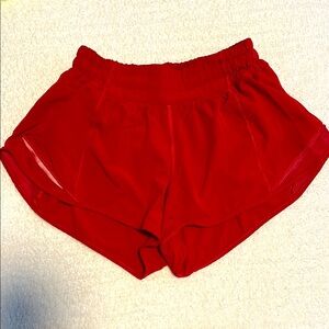 Lululemon Athletica Red Athletic Shorts Lightweight Design